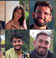 Os seis reféns (da esquerda para a direita): Alex Lobanov, Eden Yerushalmi, Almog Sarusi, sargento-mor Ori Danino, Hersh Goldberg-Polin, Carmel Gat  Foto: Fórum de Famílias dos Reféns / BBC News Brasil