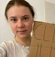 A presença de Greta Thunberg trouxe atenção ao protesto, reforçando a mensagem dos estudantes sobre a necessidade de uma solução pacífica  Foto: Reprodução / Perfil Brasil