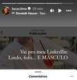 Post de Lucas Lima —  Foto: Reprodução/Instagram / Márcia Piovesan