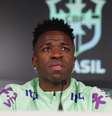 "Até 2030, os casos de racismo podem e devem diminuir", disse Vini Jr.  Foto: Divulgação: RAFAEL RIBEIRO/CBF