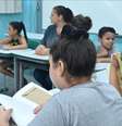 Imagem mostra crianças em escola.  Foto: Governo do Estado de São Paulo/Reprodução / Perfil Brasil