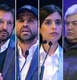 Boulos, Nunes, Marçal, Tabata, Datena e Marina Helena.  Foto: Felipe Rau e Werther Santana/Estadv£o / Estadão