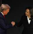 Trump e Kamala durante debate  Foto: Brian Snyder