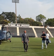 Depay chega ao Parque São Jorge de helicóptero   Foto: Reprodução/Instagram/Corinthians