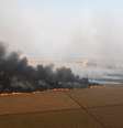 Incêndio em plantação de cana de açúcar no interior de São Pauilo, próximo a Dumon city, em 24 de agosto de 2024.  Foto: REUTERS/Joel Silva