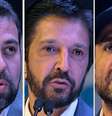 Boulos, Nunes, Marçal, Datena, Tabata e Marina Helena.  Foto: Felipe Rau e Werther Santana/Estadv£o / Estadão