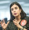 Tabata Amaral em sabatina do Estadão  Foto: Werther Santana/Estadão / Estadão