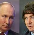 Vladimir Putin e Javier Milei |  Foto: Reprodução / Perfil Brasil