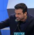 Pablo Marçal deu início a gritaria que acabou em advertência para ele e Ricardo Nunes  Foto: UOL / Reprodução