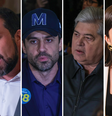 Os candidatos à Prefeitura de São Paulo Ricardo Nunes, Guilherme Boulos, Pablo Marçal, Datena e Tabata   Foto: Yuri Murakami/FotoArena / Estadão