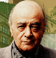 Foto de Mohamed Al Fayed, com o prédio da Harrods ao fundo.  Foto: BBC News Brasil