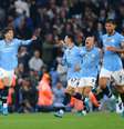 Manchester City comemorando.   Foto: Carl Recine/Getty Images / Esporte News Mundo