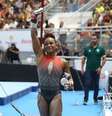 Rebeca Andrade durante o Campeonato Brasileiro de ginástica artística  Foto: Gilvan Souza/CRF / Olimpíada Todo Dia