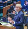 O presidente Lula em discurso na Assembleia Geral da ONU em 2024  Foto: Ricardo Stuckert / Presidencia da Republica / Estadão