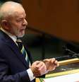 O presidente Lula durante discurso na Assembleia Geral da ONU.   Foto: Brendan McDermid/Reuters / BBC News Brasil