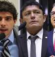 O deputado estadual Igor Normando, o deputado federal Éder Mauro e o prefeito de Belém, Edmilson Rodrigues são candidatos a prefeito de Belém  Foto: Mario Agra/Câmara dos Deputados e Divulgação/Câmara dos Deputados / Estadão