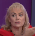 A ex-paquita Ana Paula Almeida, a Pituxita, no programa 'Sala de TV'  Foto: Reprodução/Terra