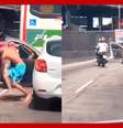 Motorista desce de carro para confrontar motoboy, e veículo desgovernado causa acidente no RJ  Foto: Reprodução