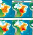 Painel de temperaturas até o dia 4 de outubro deste ano.  Foto: Divulgação/Climatempo / Estadão