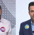 Guilherme Boulos (PSOL) e Pablo Marçal (PRTB), candidatos à Prefeitura de São Paulo.  Foto: Reprodução/Youtube/Folha de S.Paulo