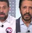 Boulos e Nunes se alfinetam em debate  Foto: Reprodução/UOL 