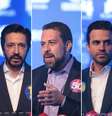 Nunes, Boulos e Marçal estão na frente nas pesquisas em SP.  Foto: Estadão