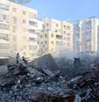 Vários edifícios foram destruídos no ataque aéreo israelense que matou o líder do Hezbollah, Hassan Nasrallah  Foto: EPA / BBC News Brasil