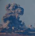 Bombardeio israelense no Sul do Líbano nesta quinta-feira (03/10)  Foto: Reuters / BBC News Brasil