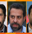 Ricardo Nunes, Guilherme Boulos, Pablo Marçal  Foto: Estadão Conteúdo/Arte Terra