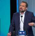 Boulos durante embate com Marçal em debate da TV Globo  Foto: Reprodução/TV Globo