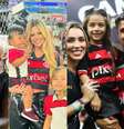 Léo Pereira, Karoline Lima, Jordana Holleben com os filhos e Ingrid Cantarini com o marido e a filha   Foto: @instagram | Reprodução