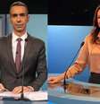 César Tralli e Ana Paula Araújo mediaram os debates em São Paulo e no Rio, respectivamente, com índices positivos de audiência  Foto: Reproduções