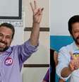 Guilherme Boulos e Ricardo Nunes na votação do primeiro turno das eleições  Foto: Taba Benedicto/Estadão e Felipe Rau/Estadão / Estadão
