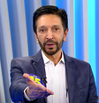 Ricardo Nunes durante sabatina realizada na Record nesta quinta-feira, 10  Foto: Reprodução/YouTube/Record TV