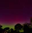 Luzes da Aurora Boreal em Langwedel, na Alemanha, no dia 9/10/2024  Foto: Reuters