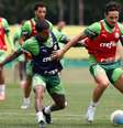  Foto: Cesar Greco / Palmeiras - Legenda: Raphael Veiga durante treino na Academia de Futebol / Jogada10