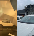 Dono de carro atingido por cobertura de shopping durante temporal fala que veículo pode ter sofrido 'perda total'  Foto: Reprodução/Arquivo Pessoal