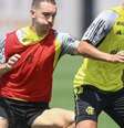  Foto: Gilvan de Souza/CRF - Legenda: Treino do Flamengo de olho na retomada do Campeonato Brasileiro / Jogada10