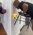 O “Desafio da Cadeira” é viral nas redes sociais.  Foto: Reprodução/Tik Tok