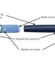 Canetas de insulina estão sendo reencapadas para simular a caneta do Ozempic  Foto: Divulgação/Novo Nordisk / Estadão