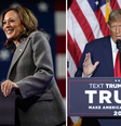 Kamala aparece com 49%, e Trump com 46% em nova pesquisa de intenção de voto  Foto: Reprodução/Getty Images