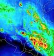 Mapa de satélite mostra condições meteorológicas adversas em SP  Foto: Inmet / Perfil Brasil