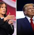 Kamala Harris e Donald Trump aparecem empatados em pesquisa de intenção de voto  Foto: Montagem: Andrew Harnik/Getty Images e Anna Moneymaker/Getty Images
