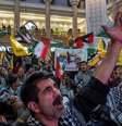 Homens iranianos participam de uma cerimônia em 24/10 em homenagem ao líder do Hamas morto, Yahya Sinwar  Foto: Getty Images / BBC News Brasil