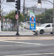 Banners com o rosto de Nunes foram vistos na manhã deste domnigo, 27, na Vila Socorro  Foto: Reprodução