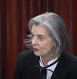 Cármen Lúcia em entrevista coletiva após eleições  Foto: Reprodução/Youtube/TSE