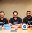 Rodrigo Melo, sócio-investidor, Fernando Andrade e João Pedro Bezerra, sócios-fundadores da Harō Sushi  Foto: Ytalo Silva / Divulgação