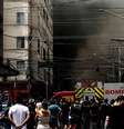 Um incêndio de grandes proporções atinge o Shopping 25 de Março, na Rua Barão de Ladário  Foto: WERTHER SANTANA/ESTADÃO CONTEÚDO
