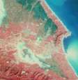 Fenômeno climático deixou destruição na costa da Espanha  Foto: Planet Labs PBC