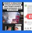 Card urnas queimadas  Foto: Reprodução/Instagram / Estadão